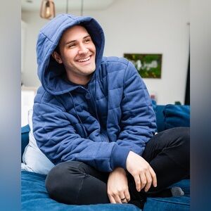 Thera sz L weighted hoodie sweatshirt heavy quilted 10lbs pressure relief ADHD